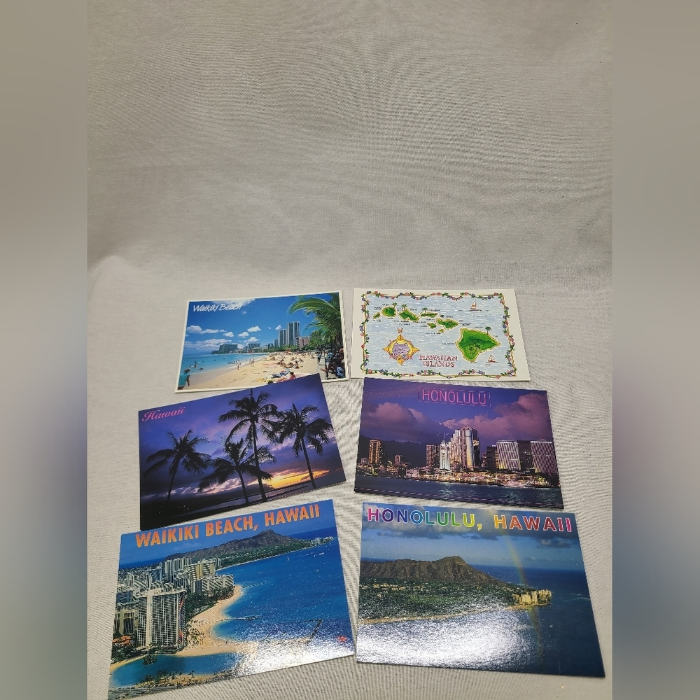 Vintage Hawaii Postcard Lot Of 6 Cards- NEW Unused